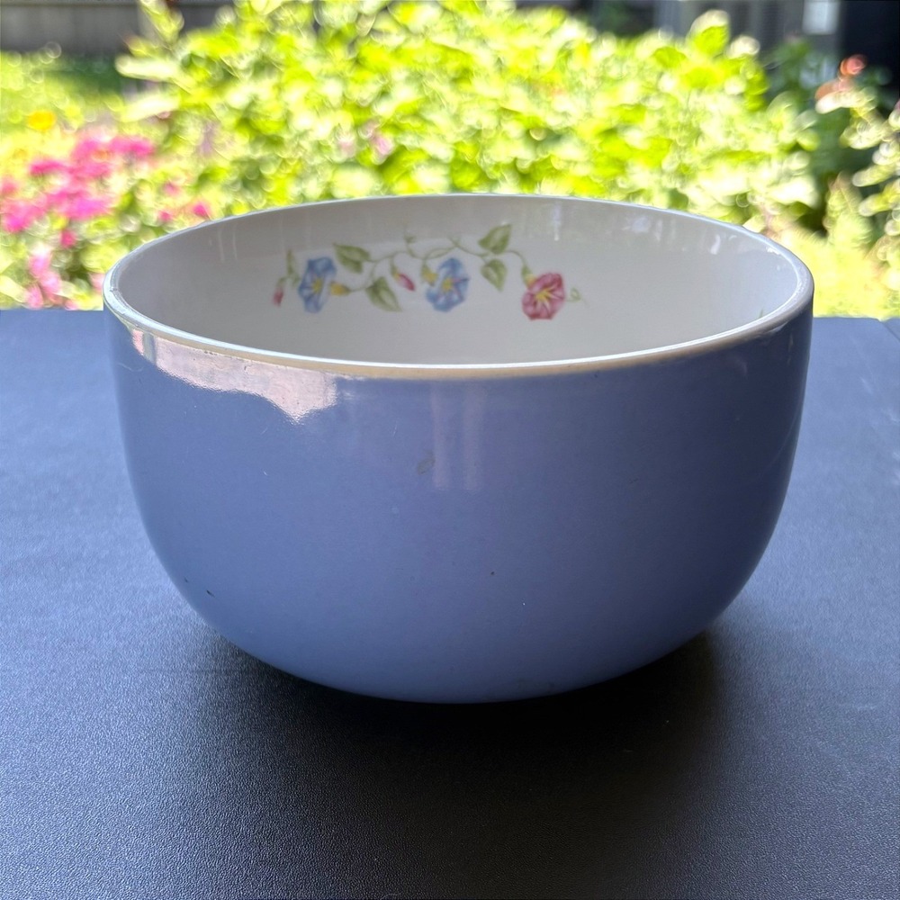 Hall China Morning Glory Blue Mixing Bowl‎ Jewel Homemakers Institute